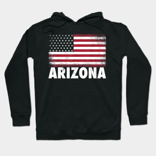 4th of July Gift Arizona American Flag USA Patriotic Vintage Hoodie